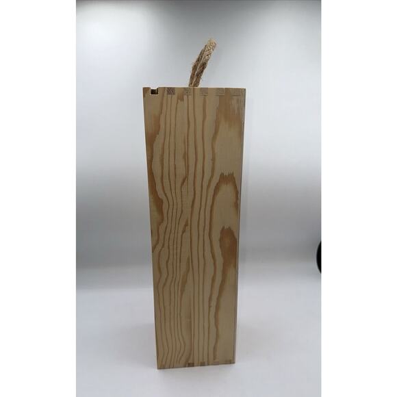 Natural Wooden Wine Red Crate with Handle with Sliding Cover Classy 31-08 - Picture 7 of 16